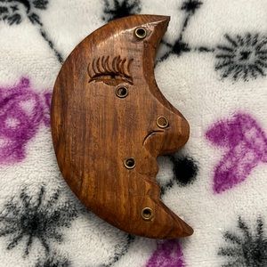 🌚MOON🌙INCENSE BURNER🌛🌜🌖🌓5 HOLES FOR STICKS